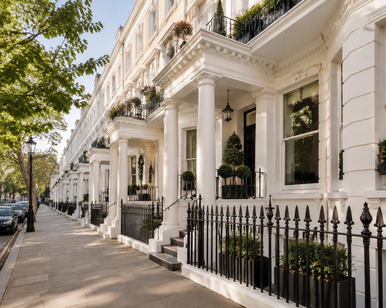 Classic London townhouses
